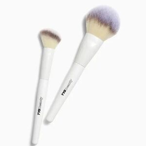 TYS BEAUTYBrush Set (00 Powder Brush/01 Blush Brush) Sealed In Bag Brand New